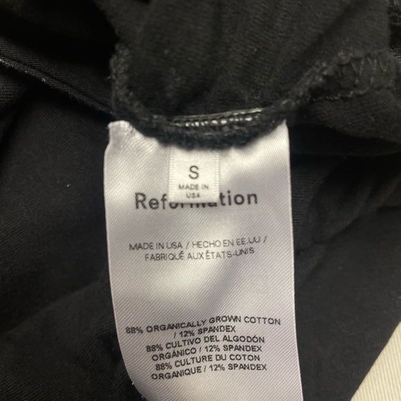 Reformation Black Sleeveless  Cotton Crop Top Size Small - Picture 8 of 8